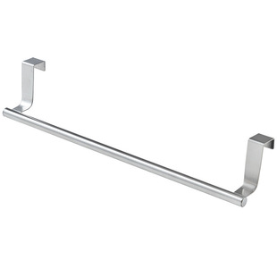 Stainless Steel Cabinet Door Back Hanging Light Luxury Towel Rack Door Rear Minimalist Punch-free Kitchen Cyber Celebrity Cloth Rack Light Luxury