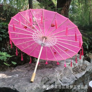 Оптовая продажа древний стиль cheongsam Hanfu подиум ремесленный зонт классический танцевальный реквизит кисточка зонт прозрачный Хуан зонт декоративный зонт