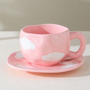 Нишевые чашки с высоким значением INS Wind Coffee Coffee Cup Комплект для домашнего послеобеденного чая Японский рисованный латте чашки