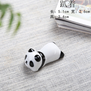 Ceramic Creative Panda Chopsticks Rack Chopsticks Holder Home Dining Table Decorations Small Ornaments Hotel Restaurant Set Table Pen Shelf