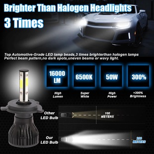 Amazon Авто светодиодные фары V7 Четырехсторонний лазер X7LED фары дальний и ближний один 9005H4H7 трансграничный взрыв