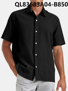 2024 New Cross Border plus size Shirt Printed Men's Loose Trendy Short Sleeve Lel Shirt