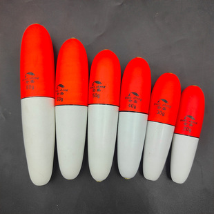 EVA round head red and white long medium sea float foam hard foam medium float large buoyancy fish float sea fishing long shot fish float