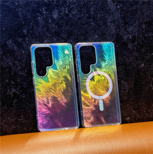 Применимо для Samsung s25ultra с магнитным всасыванием чехол для мобильного телефона градиент s25edge цветное покрытие s24 лазерный цвет анти-падение