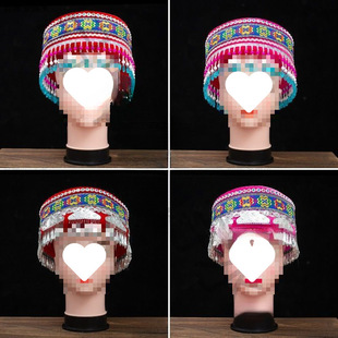 Performance Headflower Headwear Yunnan Minority Miao Yao Yi Tujia Zhuang Dong Children's Hat Adult