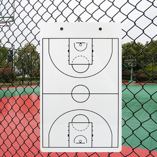 Cross-Border Basketball Tactical Version, Portable Straight Tactical Board, One Side for the Whole Court, One Side for Half Court, Referee Coach Teaching Board