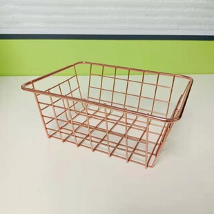 Iron Basket Storage Basket Nordic Iron ins Storage Basket Snacks Sundries Cosmetics Desktop Storage Basket Box