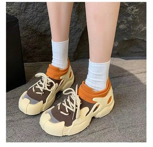 Spring and Autumn New Octopus Coconut Shoes Breathable sneaker Women's Shoes Casual Internet Trendy Soft Bottom Flame Socks Shoes