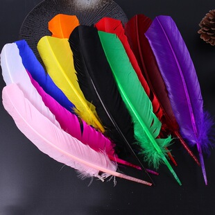 Factory direct turkey nest feather feather bow and arrow feather pen crafts Indian headdress handmade feather