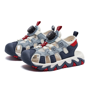 HOBIBEAR children's shoes 2023 Summer new boys' rotating buckle sandals girls' closed toe beach shoes manufacturers send On Behalf