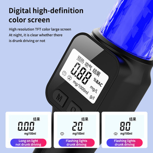 New Cross-border Alcohol Tester Blow-type Wine Driving Wine Tester High-precision Short Portable Voice Announcement