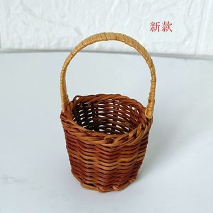 Basket Special Small in stock Mini Small Rattan Bamboo Basket Toy Accessories Flower Basket