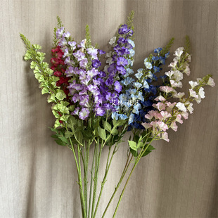 Imitation Flower 2 Forks Chihiro Flying Swallow Wedding Wedding Room Decorative Flower Picking High Road Lending Flower Delphinium hyacinth Fake Flower Insertion