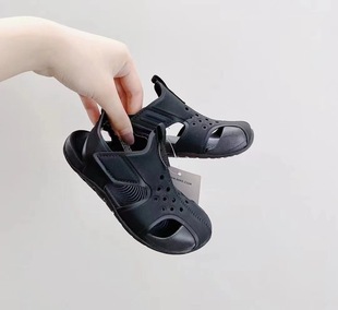 Children's Shoe Factory Airplane Kidsren's Sandals Baotou Foot Protection Sandals Men's and Women's Baby Beach Shoes Velcro Hole Shoes Wholesale