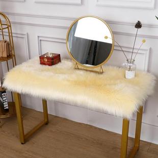 Wholesale Plush Dressing Table Fluffy Mat Imitation Wool Nail Art Tablecloth Dressing Table Desk Blanket Chair Mat
