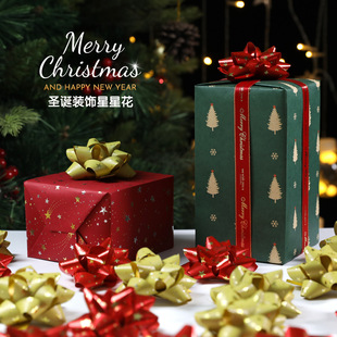 Pull flower direct delivery three-dimensional star flower laser bow ribbon wedding supplies gift Christmas decoration wholesale