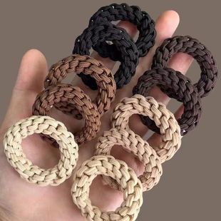 Highly Elastic and Durable Rubber Band Women's Hair Tie 2025 New Elegant Black Hair Tie Hair Tie Adult Leather Set Headwear