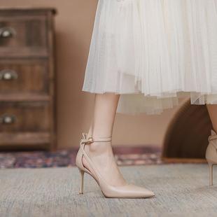 2025 Spring and Summer New Explosions Shoes Shallow Mouth Women's Shoes khaki Pointed Stiletto Heel Buckle High Heels