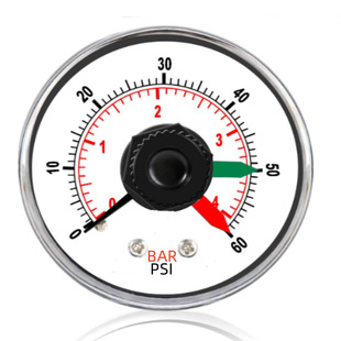 Pool filter pressure gauge ECX2712B1 adjustable pointer 0.6MPA 6bar meter 1/4 "NPT