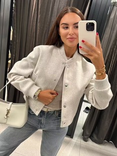 AliExpress 2023 осенне-зимняя новая Европейская и американская Женская Повседневная бейсбольная одежда, Женская куртка, куртка, пальто 8BS9857