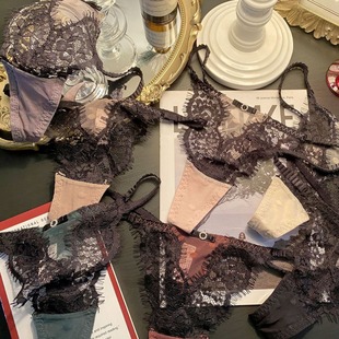 French style low waist sexy hot eyelash lace thong european and american new hollow bow sexy narrow crotch underwear
