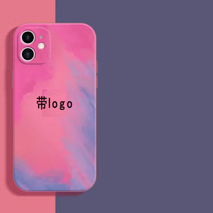 For Apple 16 mobile phone case 15/13/14 lens full package xr straight edge watercolor soft case 7plus/12promax