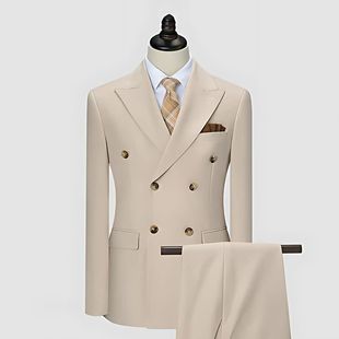 Foreign Trade Suit Men's Business Suit Slim-fit Foreshare Cross-border Wedding Wedding Suit Double-breasted suit
