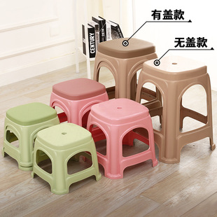 Plastic Stool Household Living Room Thickened Adult Economical Dining Table Stool Cooked Glue Chair Factory High Stool Simple Creative