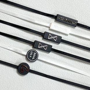Customized High-End Metal Clothing Hanging Beads, Aluminum Shell Two-In-One Hot Stamping Tag Rope with Engraving, Double-Handed String Hanging Beads