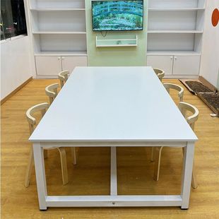 Painting Table Art Table Student Training Class Desk and Chair Tutoring Class Handmade Calligraphy Studio Table Tempered Glass