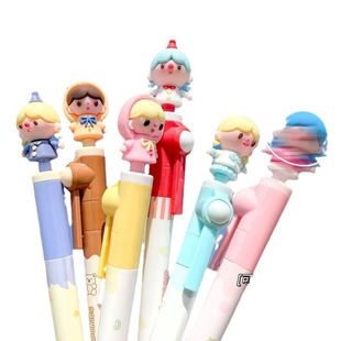 High Color Cute Rotary Pen Decompression Sign Pen Cute Girl Silicone Rotary Rotary Decompression Pen Gel Pen