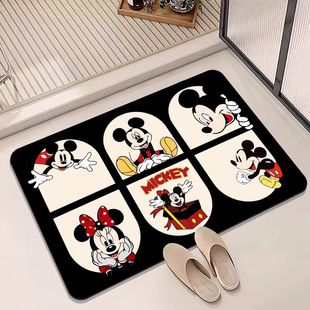 TEMU hot cartoon cute fun Mickey mouse diatom mud mat bathroom bathroom water absorption quick-drying rubbing mat wholesale