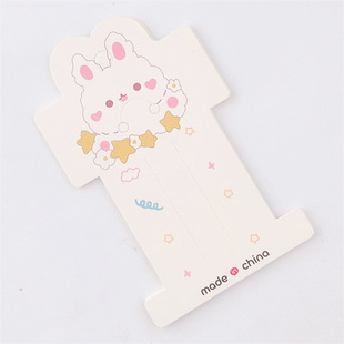 Cartoon rabbit paper card adult children hair rope hair clip card jewelry packaging headdress tag packaging material