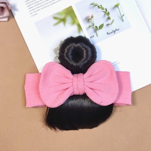 Baby ball head wig hair accessories baby full moon fontanelle bangs bow combination hair band manufacturers wholesale