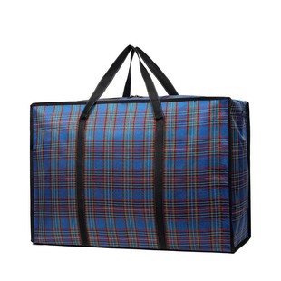 Oxford cloth plaid bag thickened large capacity water-repellent luggage bag clothing finishing storage bag wholesale