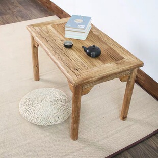 Old elm wood old wooden door old door panel manufacturer old elm wood door panel tea table solid wood desktop can be made