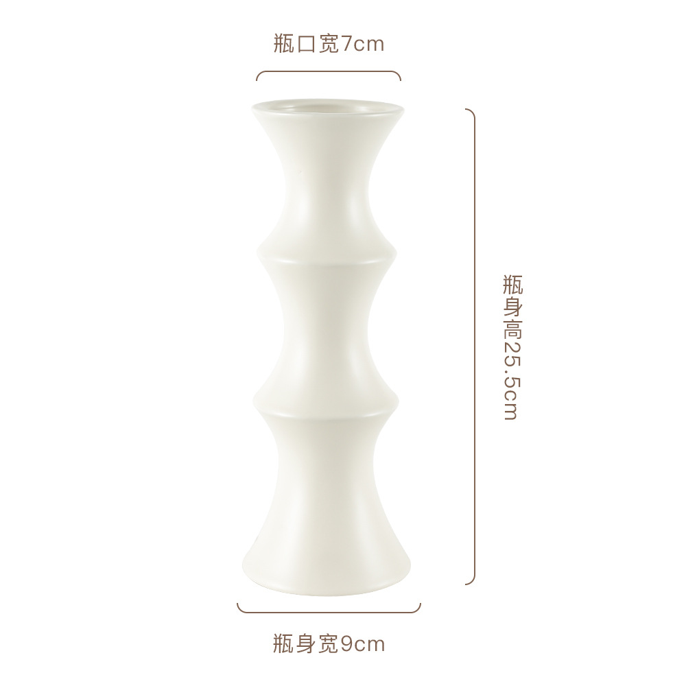 New Vintage Ceramic Vase High-grade Ornaments Ins Style New Year Red Middle Ancient High-color Value Hydroponic Vase