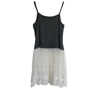Du xiangzhai spring and summer new condole female ballet princess. Sling Lace Dress Casual Sleeveless White Base Top