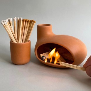PaloSantoHolder suit tapered hearth desktop fireplace handmade modern ceramic chimney incense burner