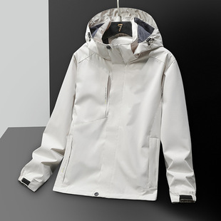 Couple Windproof Waterproof plus size Single Jacket Casual Outdoor Sports Men's and Women's Breathable Men's Coat Solid Color Jacket