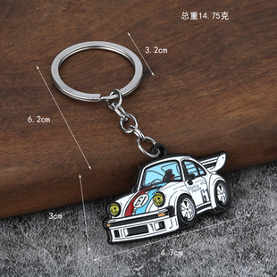 Металлический креативный брелок подвеска модель автомобиля подвеска Porsche 911 Volkswagen T1MINI подвеска для ключей автомобиля