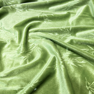 Spot 220g Korean velvet embossed polyester ammonia stretch gold velvet cheongsam dress dress fabric