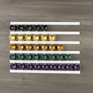 Стеллаж для хранения кофейных капсул Nespresso, настенная полоса для хранения капсул без перфорации, магнитная наклейка, полоса для хранения двойного назначения