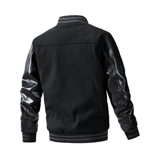 Cross-border Jacket Men's Autumn and Winter New Quilted Jacket Coat Baseball Collar Jacket Woolen plus size Jacket for Foreign Trade Men's Wear