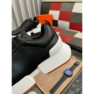European Station New Men's Shoes Sneakers Casual Shoes Genuine Leather Breathable Fashion Casual Round Head Sports All-match sneaker