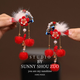 Baby Girl's Ancient Headwear Hanfu Girl's National Style Butterfly Hair Accessories Chinese Sue