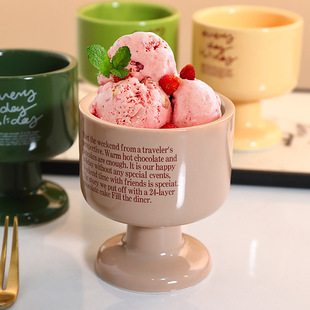 South Korea ins blogger with French creative ceramic goblet ice cream cup pudding dessert yogurt cup