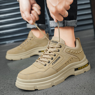 Daifa autumn and winter New Daily casual high-top shoes fashion work boots men's casual motorcycle boots Korean retro men's shoes
