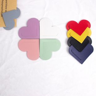 New Cross-border Batch Creative Simple Leather Love Bookmark Portable Book Page Clip Heart-shaped Bookmark Student Gift Edge