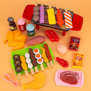 Play House kitchen toys hot pot rotating suit ingredients small hot pot kitchenware baby simulation skewers wholesale